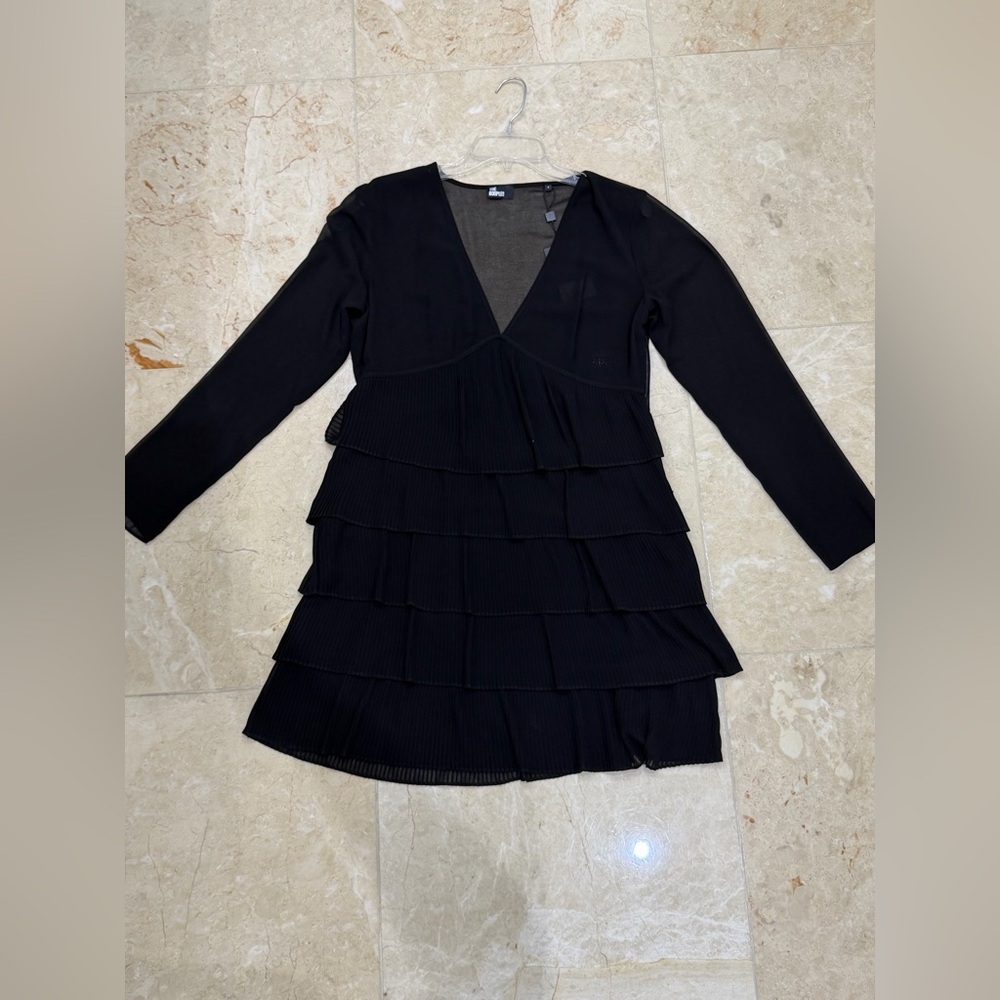 Elegant Black Tiered Dress
